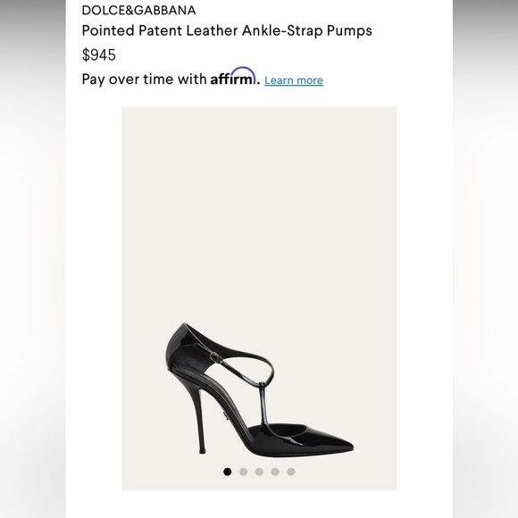 DOLCE & GABBANA Pointed Patent Leather Ankle-Strap Pump size 38.5/US 8.5 - Picture 12 of 12
